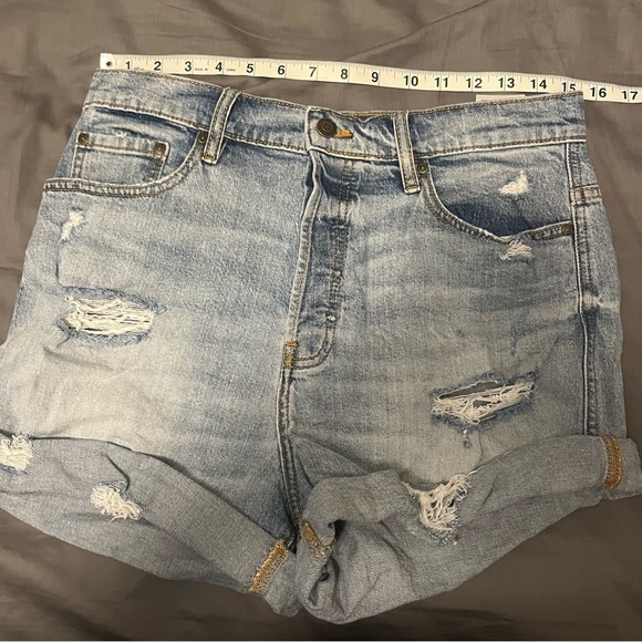 Eunina Olivia Ultra High Rise Mom Jean Denim Shorts - Picture 9 of 10